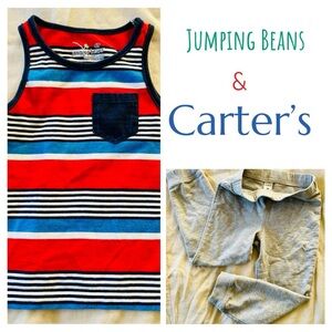 2 Piece Set! Boy’s Jumping Beans & Carter Bundle Size 4T